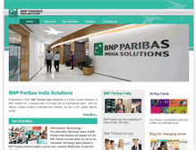 Tablet Screenshot of bnpparibasindiasolutions.com